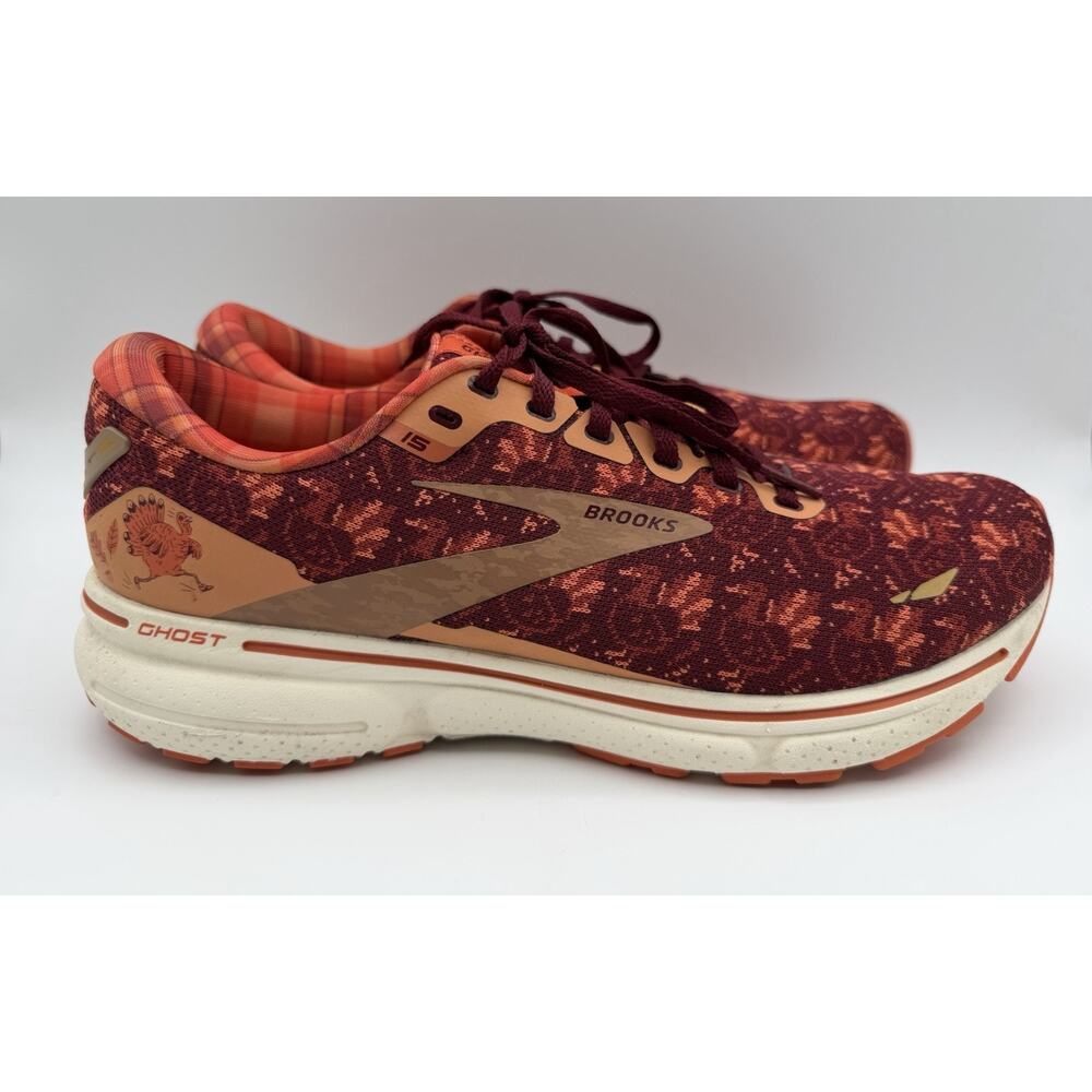 Brooks GHOST 15 Trot Happy Thanksgiving Turkey Running Shoes Women’s Size 12